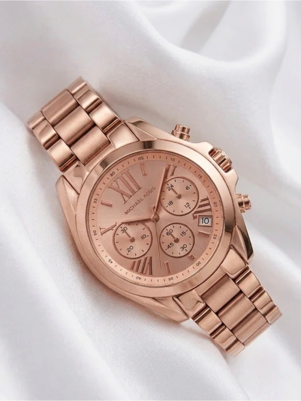 Michael Kors Rose Gold-Tone Chronograph Bracelet Women’s Watch